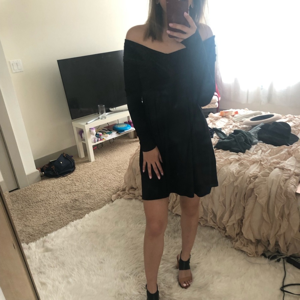 Off shoulder black dress